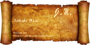 Jakab Mia névjegykártya