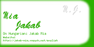 mia jakab business card